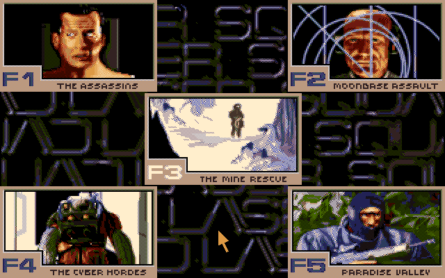 Laser Squad (PC-98) screenshot: Choose scenario