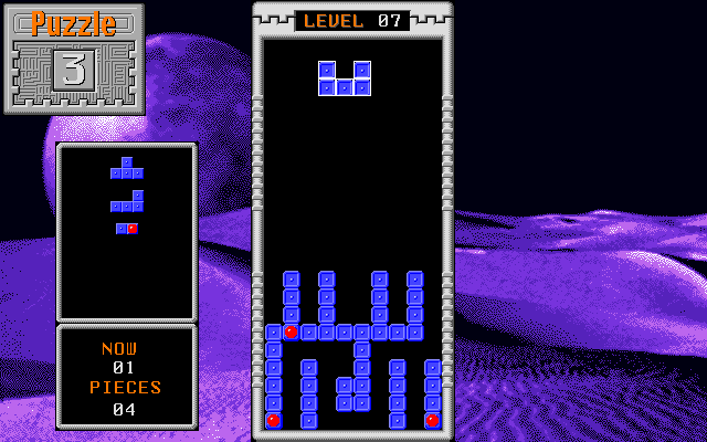 Super Tetris 2 + Bombliss (PC-98) screenshot: Bombliss puzzle mode