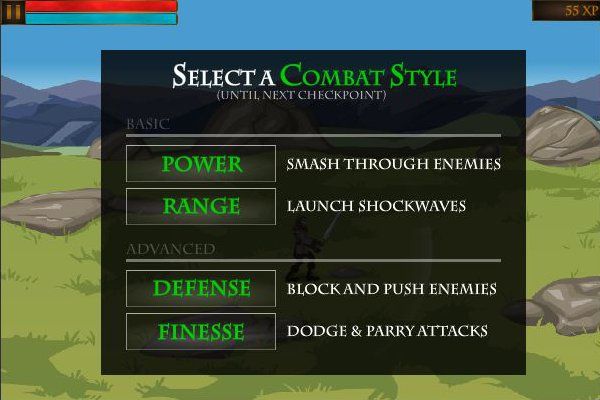 Dragon Age: Legends - Remix 01 (Browser) screenshot: Choosing a combat style