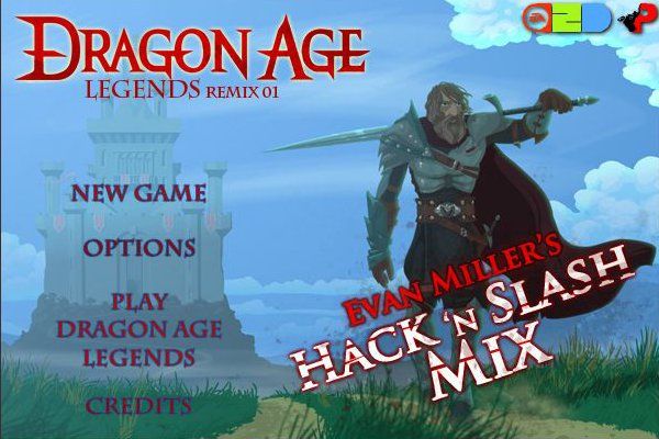 Dragon Age: Legends - Remix 01 (Browser) screenshot: Title Screen / Main Menu
