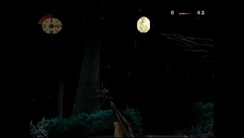 Medal of Honor (PSP) screenshot: Full moon and a Nazi in the trees