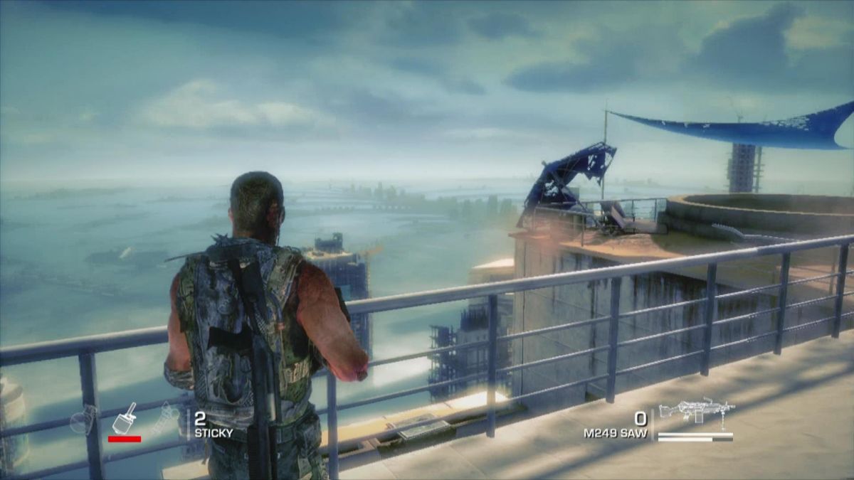 Spec Ops: The Line (Xbox 360) screenshot: The game has a lot of detail, like the Palm Island Resort in Dubai