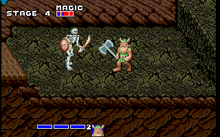 Golden Axe (DOS) screenshot: I'll crush your bones pal!