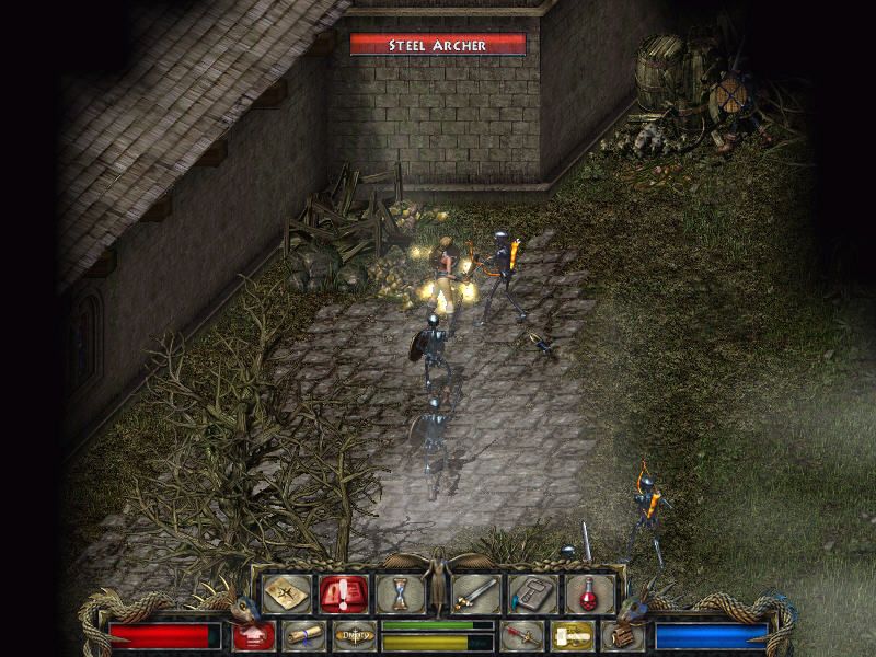 Divine Divinity (Windows) screenshot: In the Cursed Abbey you are quickly decimated by powerful undead