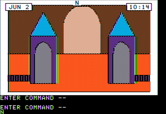 Critical Mass (Apple II) screenshot: Buckingham Palace