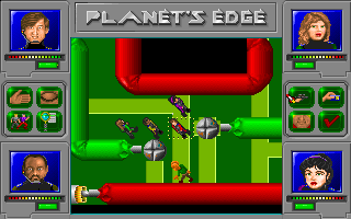 Planet's Edge: The Point of no Return (DOS) screenshot: ...miniaturization and travel inside a computer system!