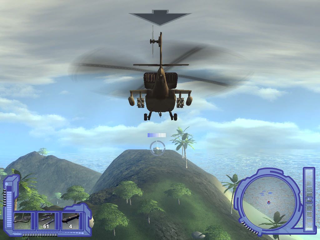 Helicopter Strike Force (Windows) screenshot: I see enemy!