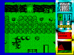 Havoc (ZX Spectrum) screenshot: Bridge and road