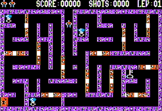 Lady Tut (Apple II) screenshot: Level 1