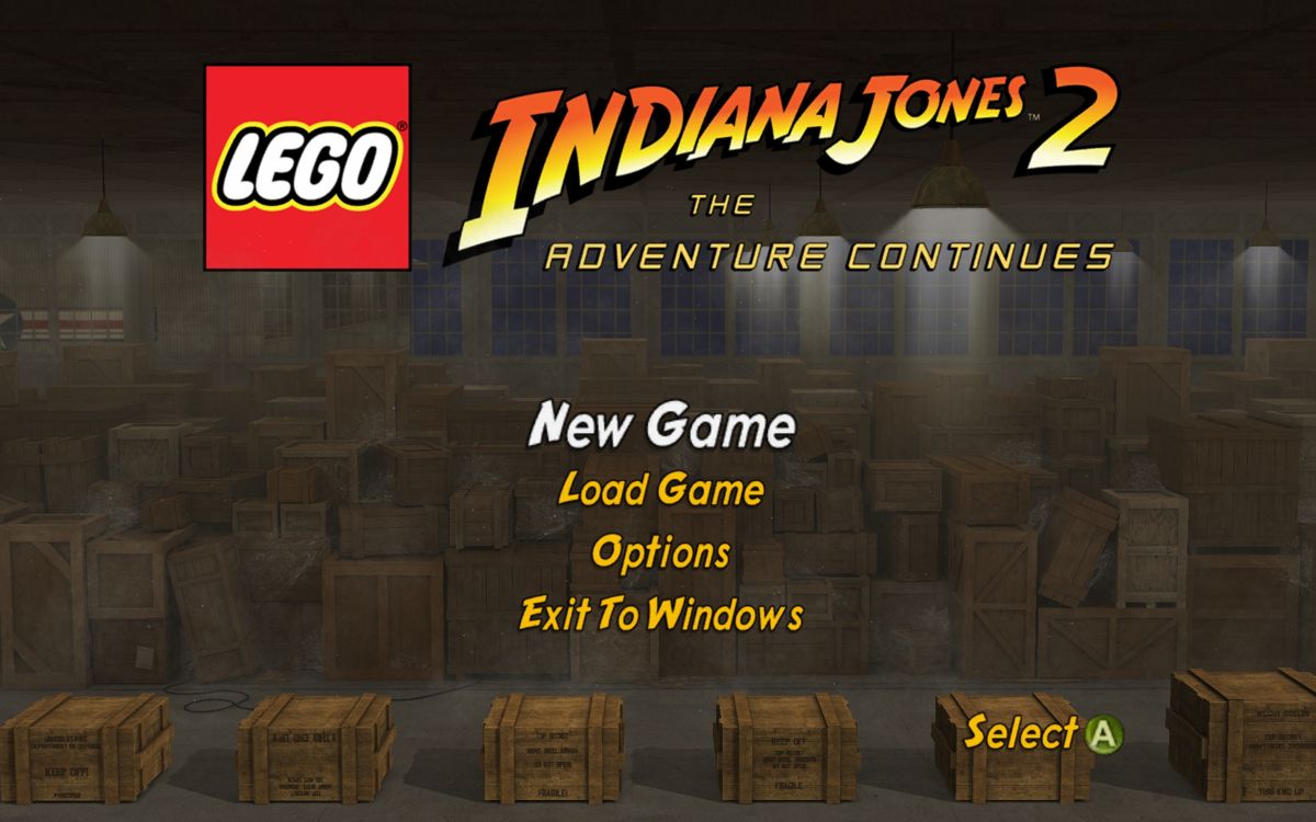 LEGO Indiana Jones 2: The Adventure Continues (Windows) screenshot: Main Menu