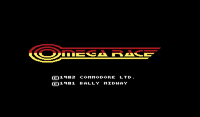 Omega Race (VIC-20) screenshot: Title screen.