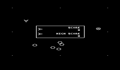 Omega Race (VIC-20) screenshot: Starting a new game.