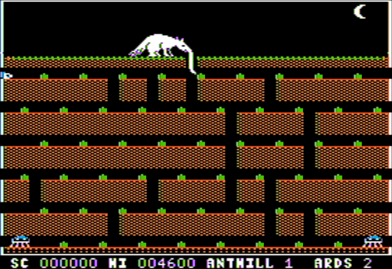 Ardy the Aardvark (Apple II) screenshot: Starting to Eat