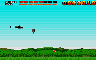 Fire! (Atari ST) screenshot: A destroyed helicopter left this extra weapon