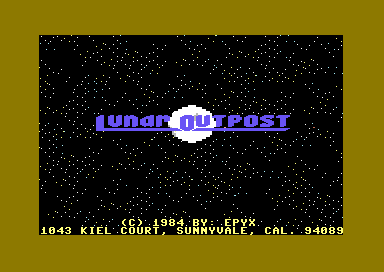 Lunar Outpost (Commodore 64) screenshot: Title Screen