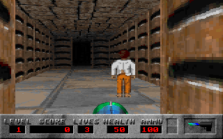 Depth Dwellers (DOS) screenshot: Shoot in back