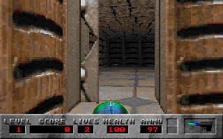 Depth Dwellers (DOS) screenshot: Open the door