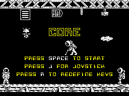 Core (ZX Spectrum) screenshot: Title screen