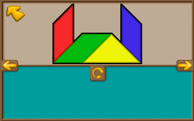 Putt-Putt and Fatty Bear's Activity Pack (Windows) screenshot: Tangrams game
