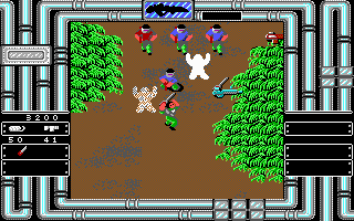 Heavy Barrel (DOS) screenshot: Annihilated enemies