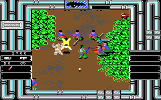 Heavy Barrel (DOS) screenshot: Like a ambush