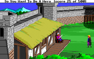 Hero's Quest: So You Want to Be a Hero (Amiga) screenshot: Castle barracks