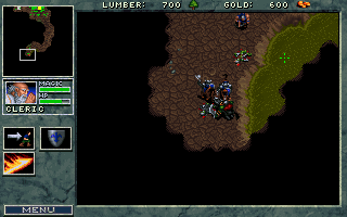 WarCraft: Orcs & Humans (DOS) screenshot: Little forest fight - new forces