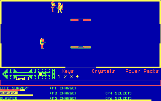 Space Adventure (DOS) screenshot: Fighting on the first level