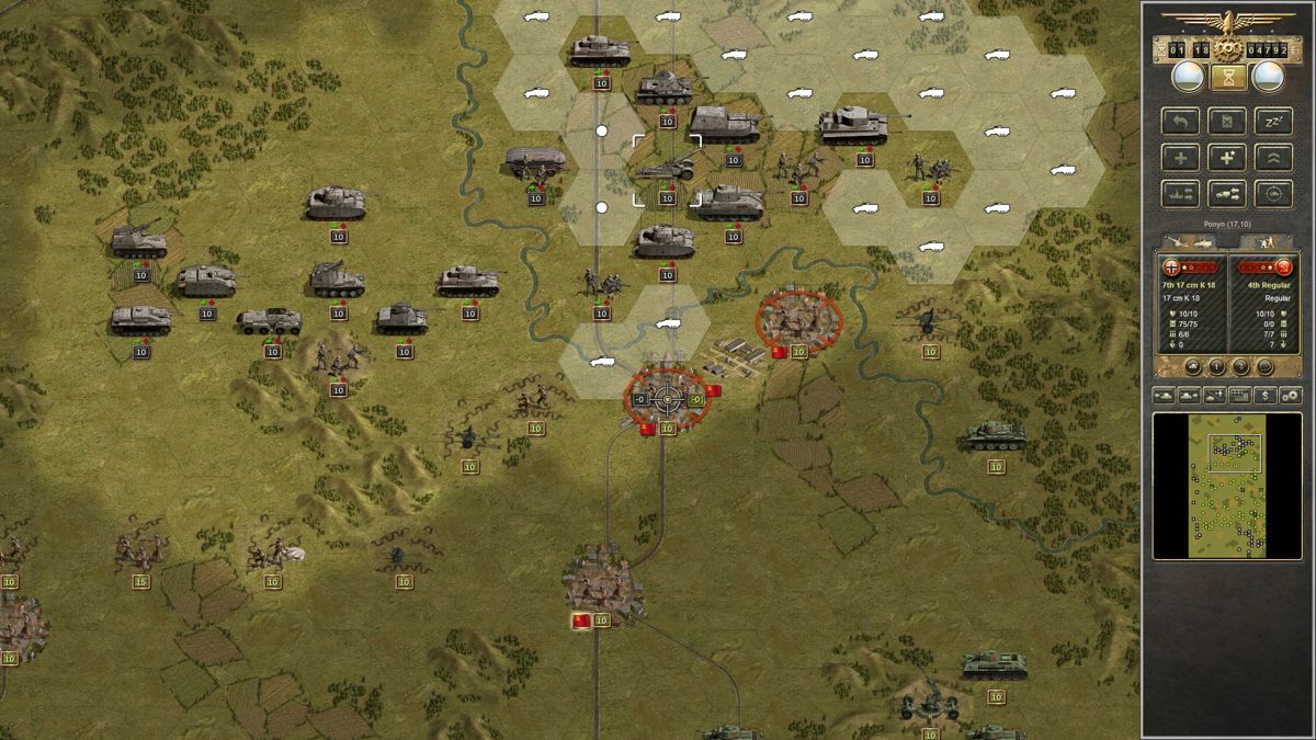Panzer Corps: Wehrmacht (Windows) screenshot: Operation Citadel on the eastern front