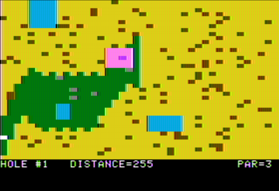 Paddle Fun (Apple II) screenshot: Golf Gameplay