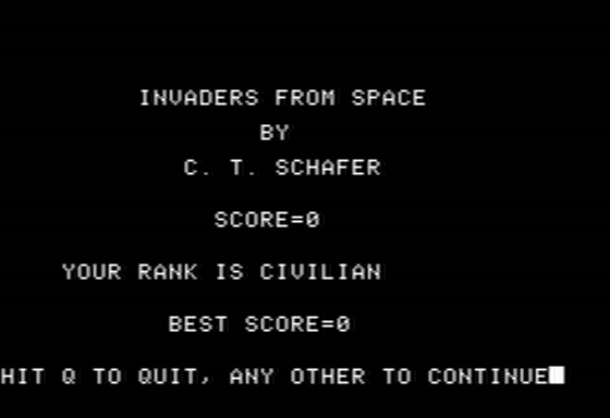 Paddle Fun (Apple II) screenshot: Invaders from Space