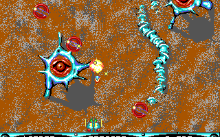 If It Moves, Shoot It! (DOS) screenshot: Red circles are enemy too