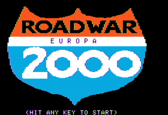 Roadwar Europa (Apple II) screenshot: Title Screen