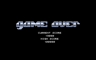 Highway Fighter (DOS) screenshot: Game Over