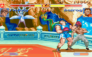Super Street Fighter II Turbo (DOS) screenshot: Fei long Vs Balrog