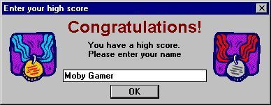 StackBlitz (Windows) screenshot: At the end of the game, if the player has achieved a high score, they will see this screen