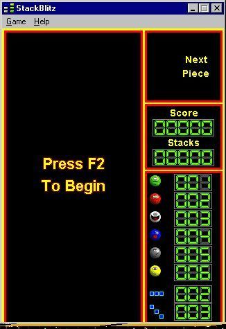 StackBlitz (Windows) screenshot: The game screen before the game begins