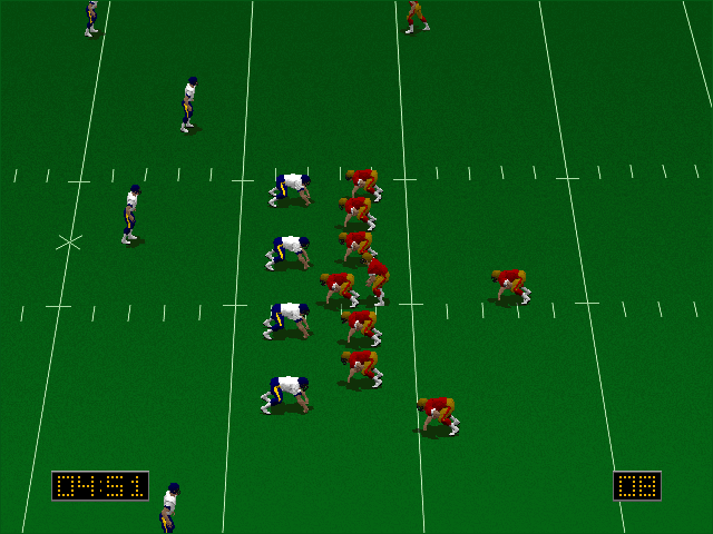 Front Page Sports: Football Pro '96 Season (DOS) screenshot: Get ready for the rumble