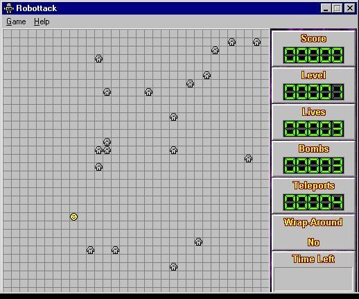 Robottack (Windows) screenshot: The game screen.