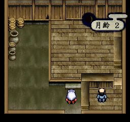 Inuyasha (PlayStation) screenshot: You can enter various houses and talk to characters inside