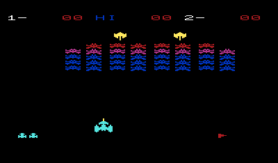 Star Battle (VIC-20) screenshot: Starting a new game.