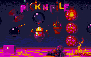 Pick 'n Pile (DOS) screenshot: Title screen (VGA)
