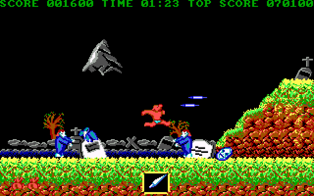 Ghosts 'N Goblins (DOS) screenshot: Loosing Armor