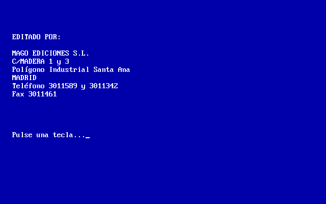 Pac 2000 (DOS) screenshot: Publisher.