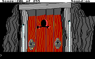 Gold Rush! (DOS) screenshot: A locked door!