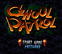 Ghoul Patrol (SNES) screenshot: Title screen