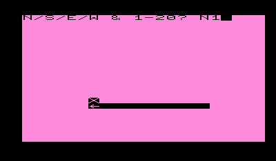 Trail West (VIC-20) screenshot: After hunting you must guide your wagon to the next stop. Specify a direction and number of spaces to move.