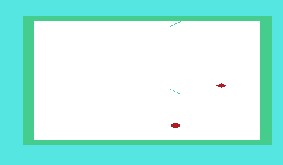 Deflection (VIC-20) screenshot: Starting a new game. Press M or N to add bumpers to bounce your ball around.