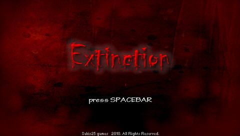 Extinction (Windows) screenshot: Title screen