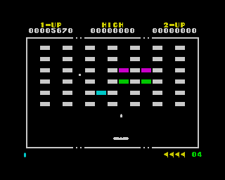 Crack-Up (ZX Spectrum) screenshot: Oh wow now I can shoot at them! Too cool!